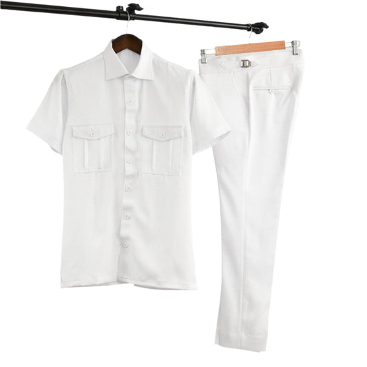 Men Safari Short Sleeve Suit
