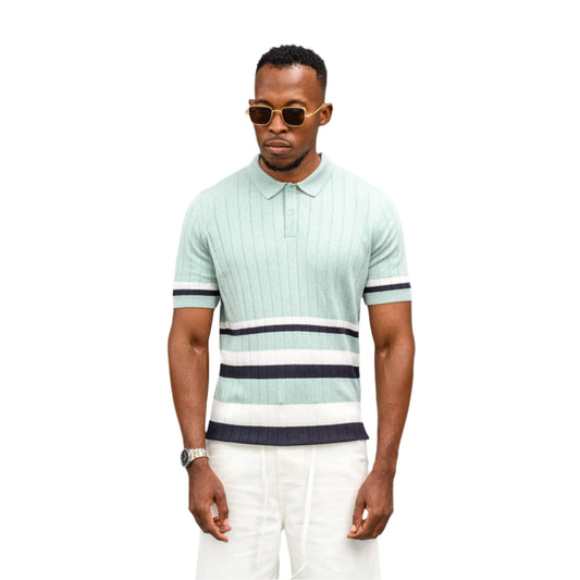 The Stripe Knit Polo ONLY