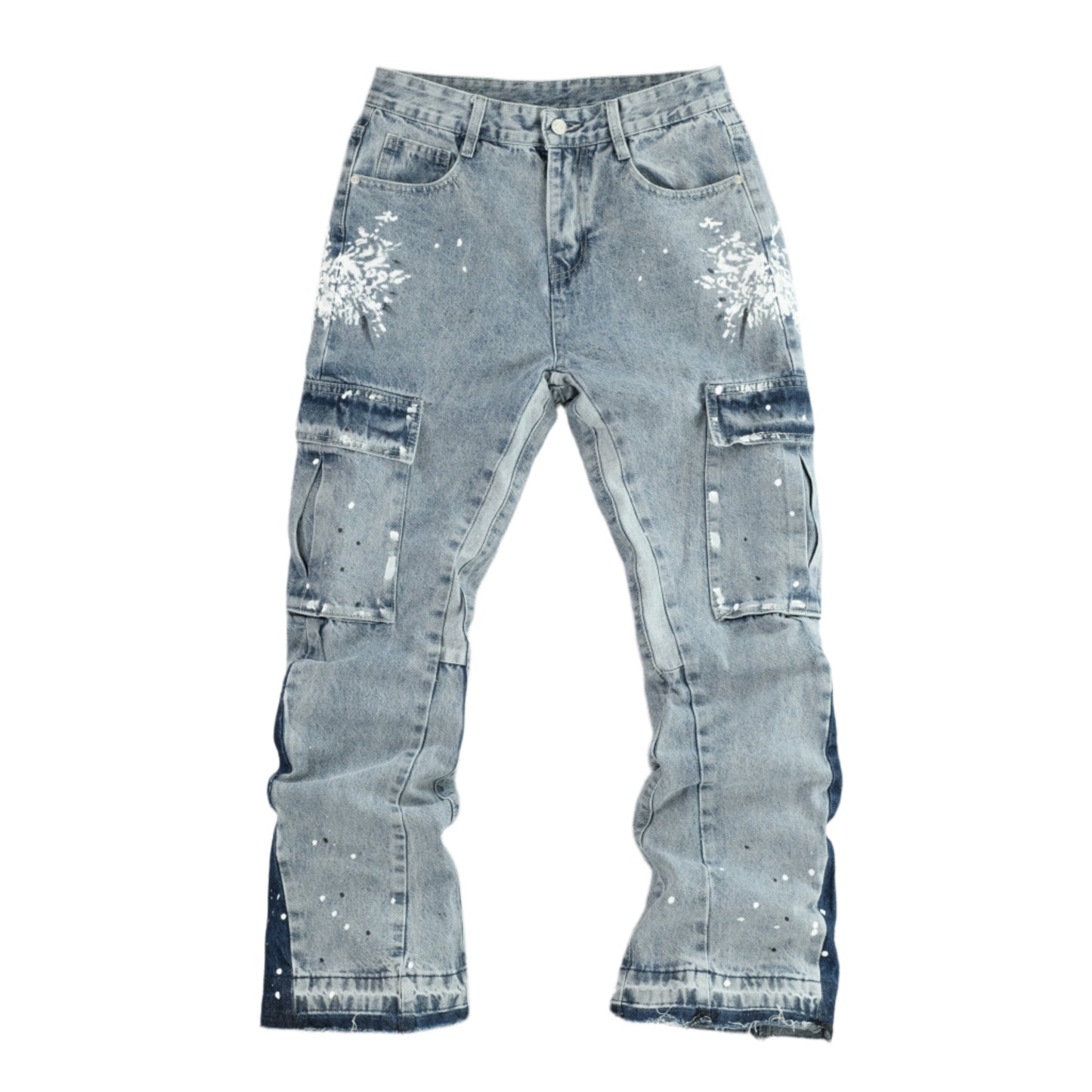 Urban Splatter Slim Flare Cargo Jeans ONLY
