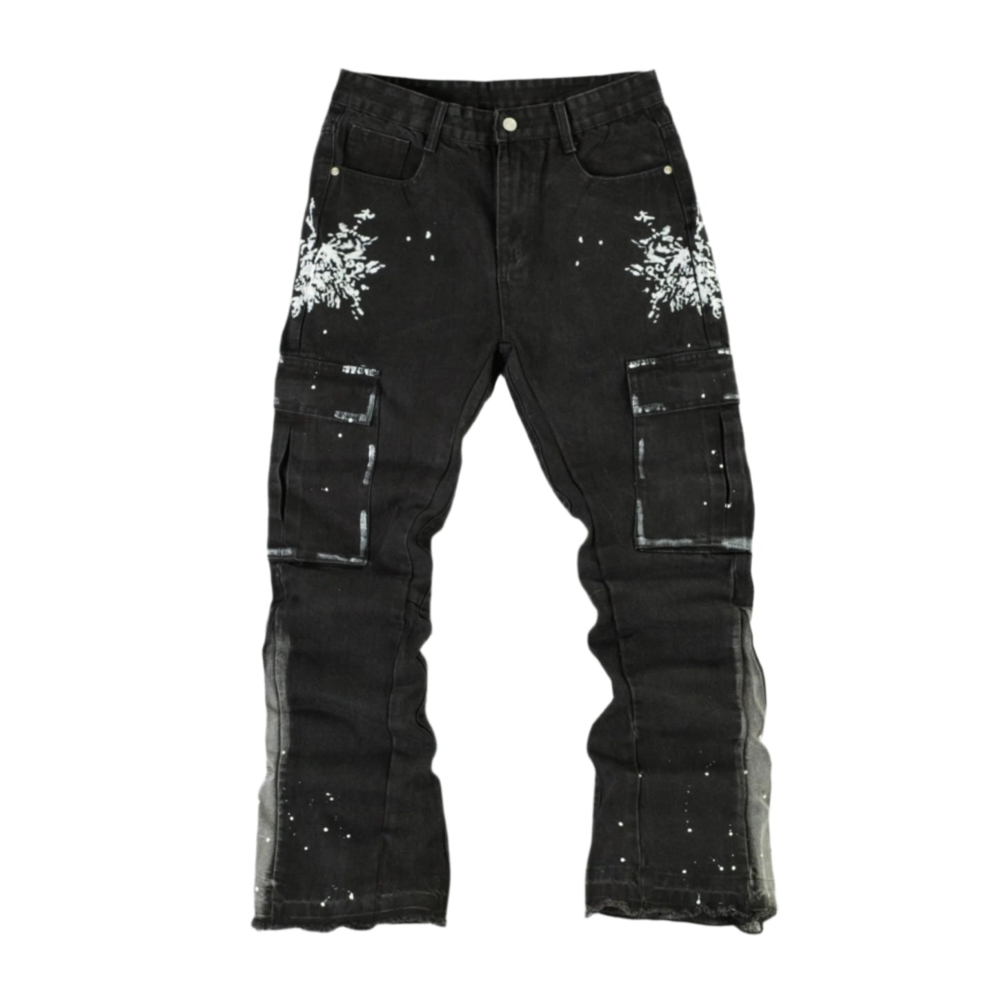 Urban Splatter Slim Flare Cargo Jeans ONLY