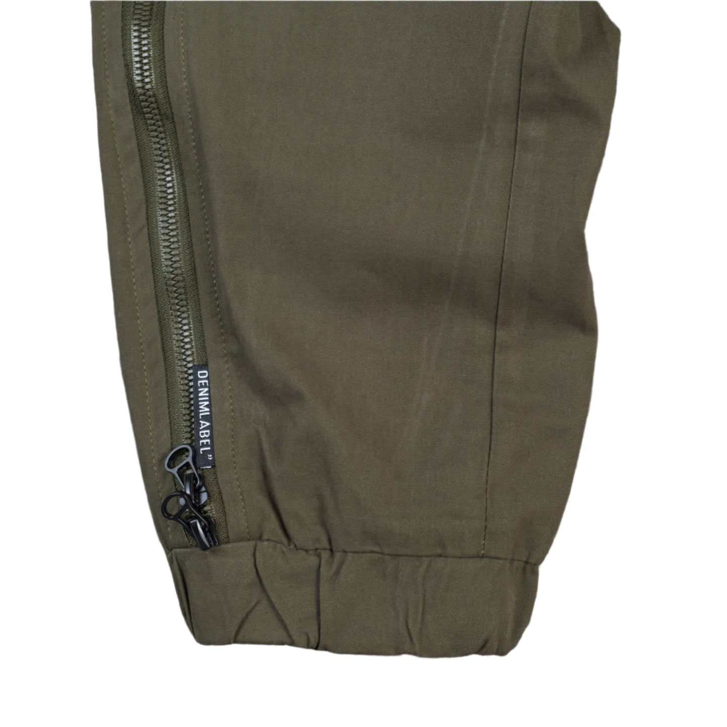 Cargo Joggers with Side Zips - Olive