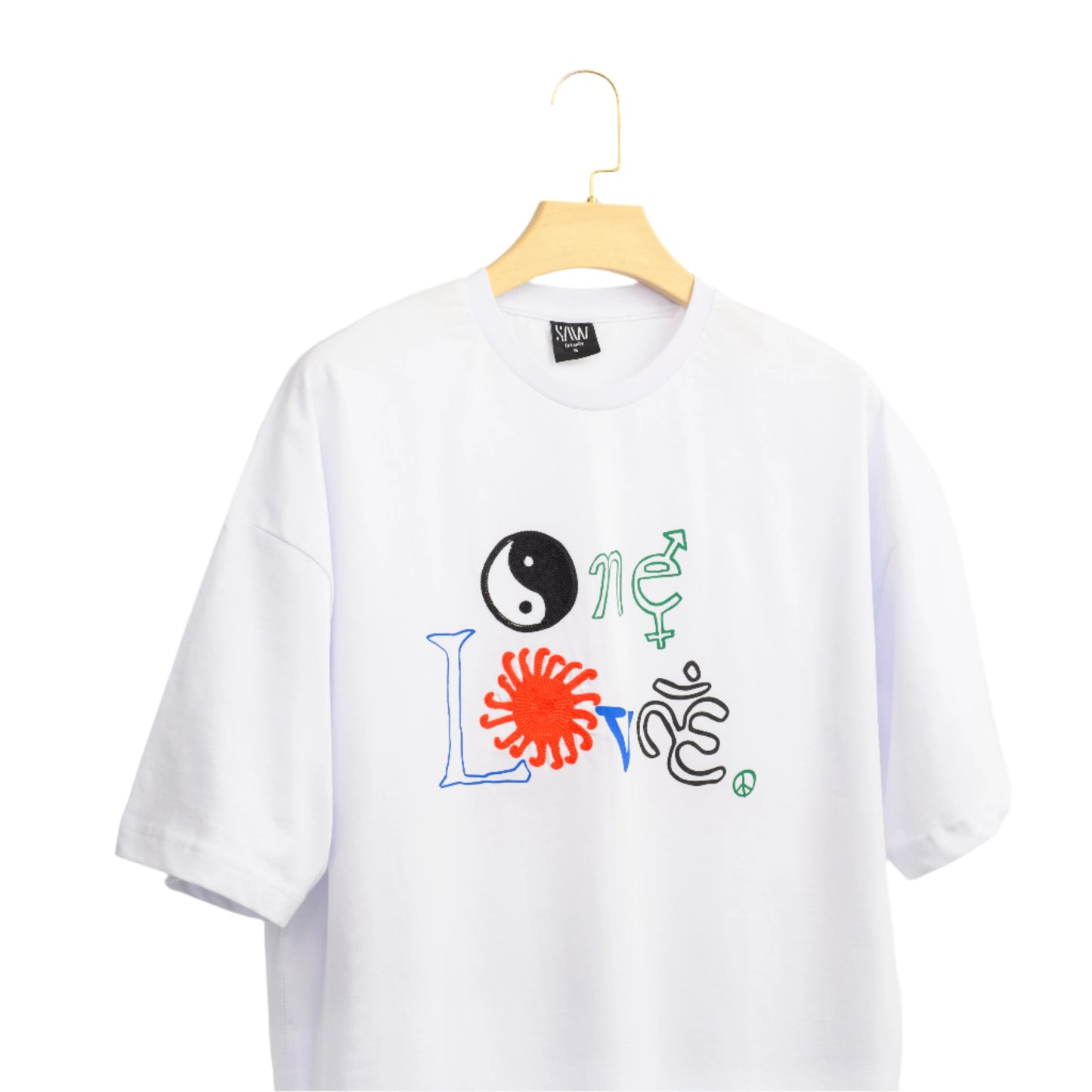 Men Letter "ONE LOVE" Graphic T-shirt