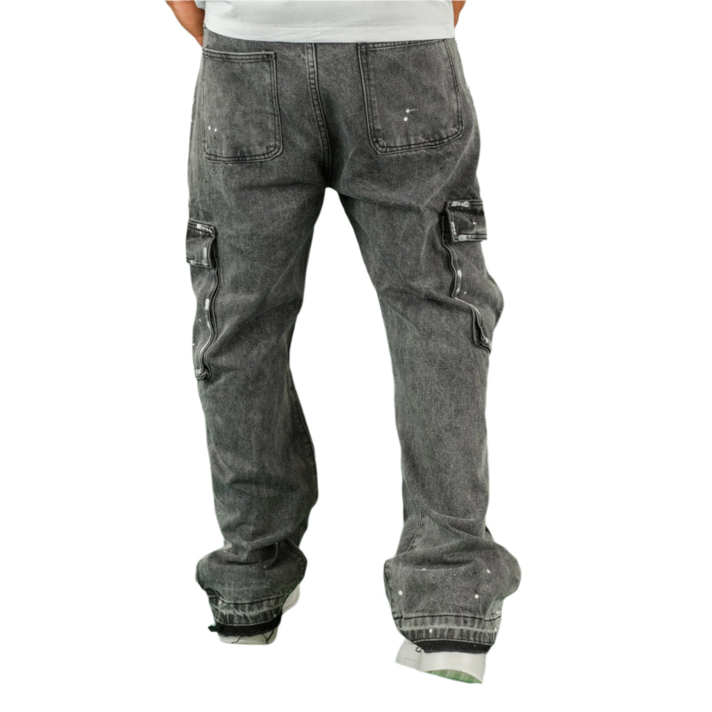 Urban Splatter Slim Flare Cargo Jeans ONLY