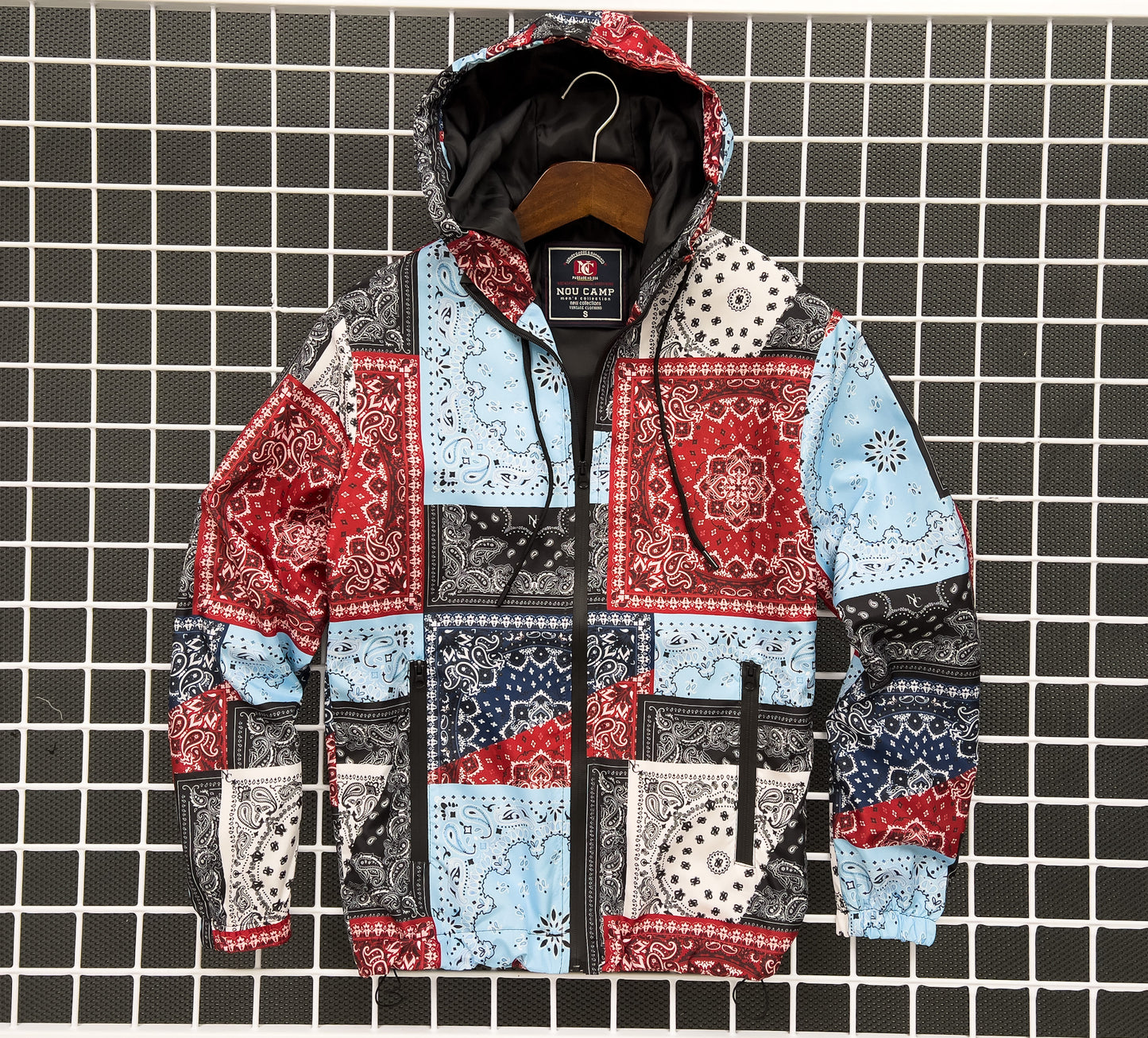 Bandana Patchwork Windbreaker Jacket