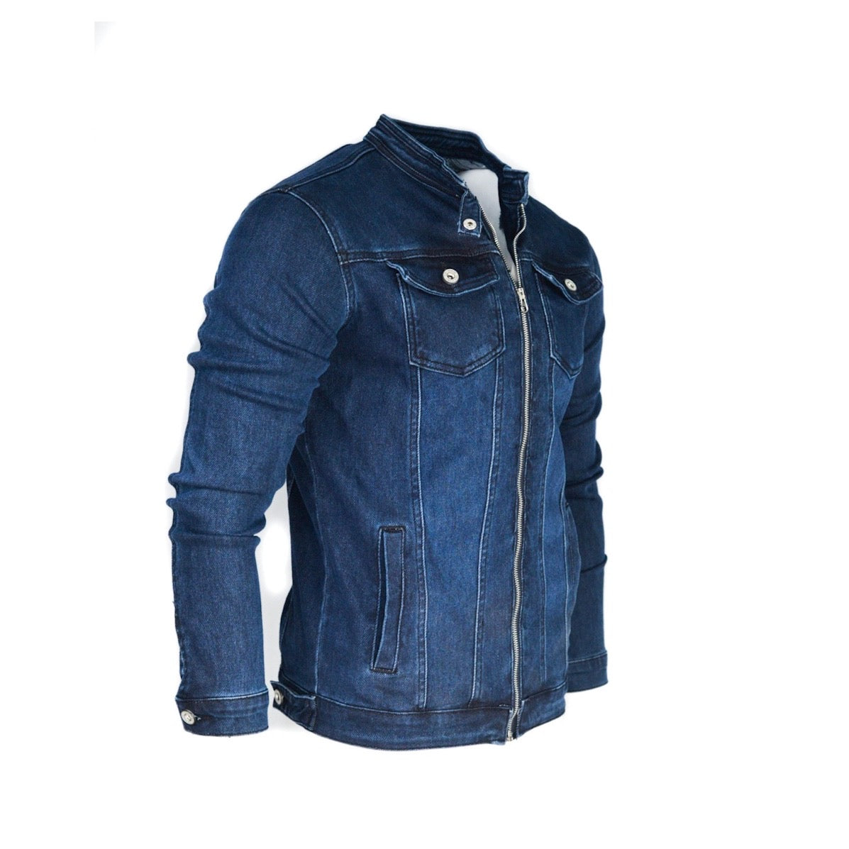 Men Moto Denim Jacket