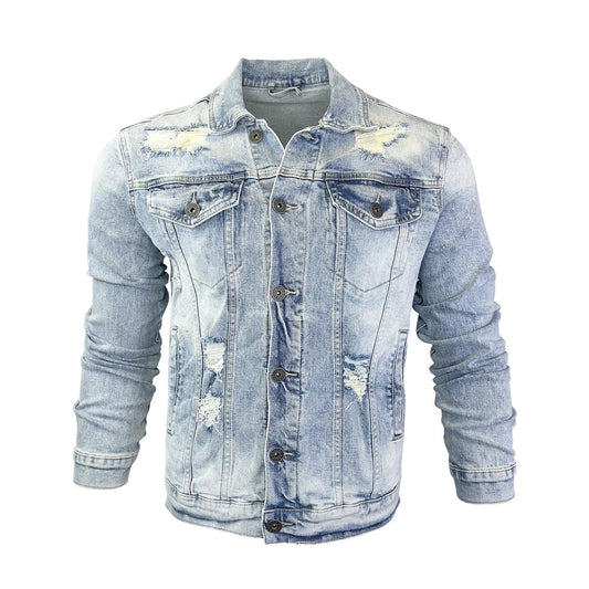Ripped denim jacket