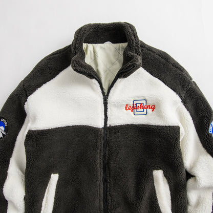 Men’s Colour Block Fleece Warm Jacket