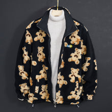 Load image into Gallery viewer, Men Teddy Bear Fleece Fluffy Winter Reversible Jacket Only.
