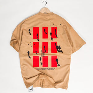Men “Piece” Letter Embellished Graphic Tshirt.