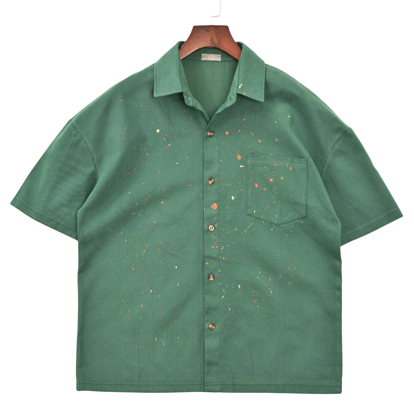 Urban Paint-Splash Short Sleeve Shirt