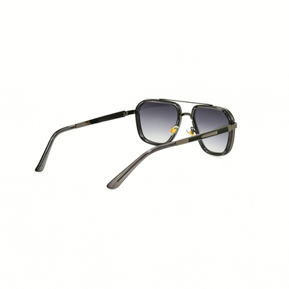 LOWKAL Executive Double-Bar Square Sunglasses