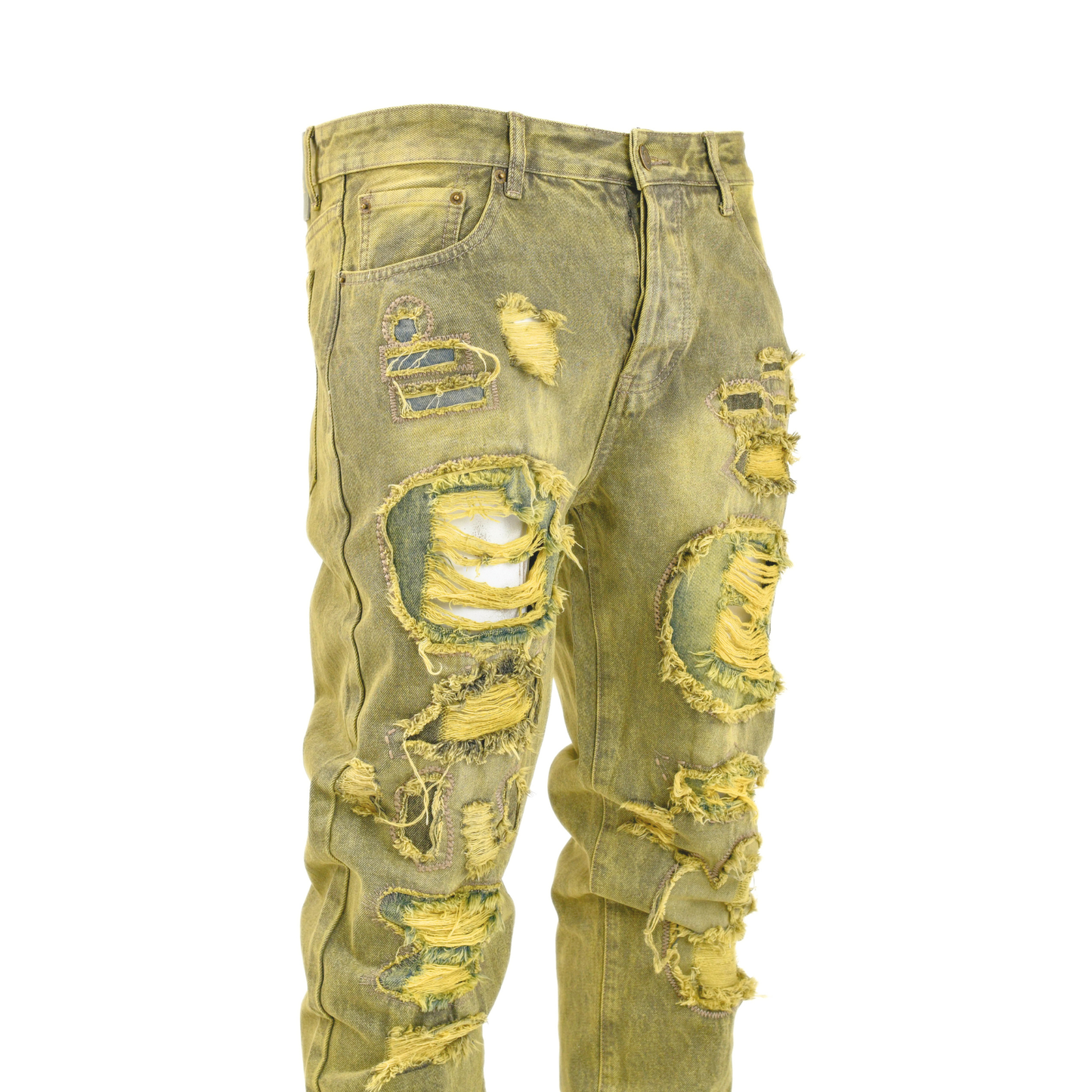 Toxic Fade Distressed Patchwork Denim