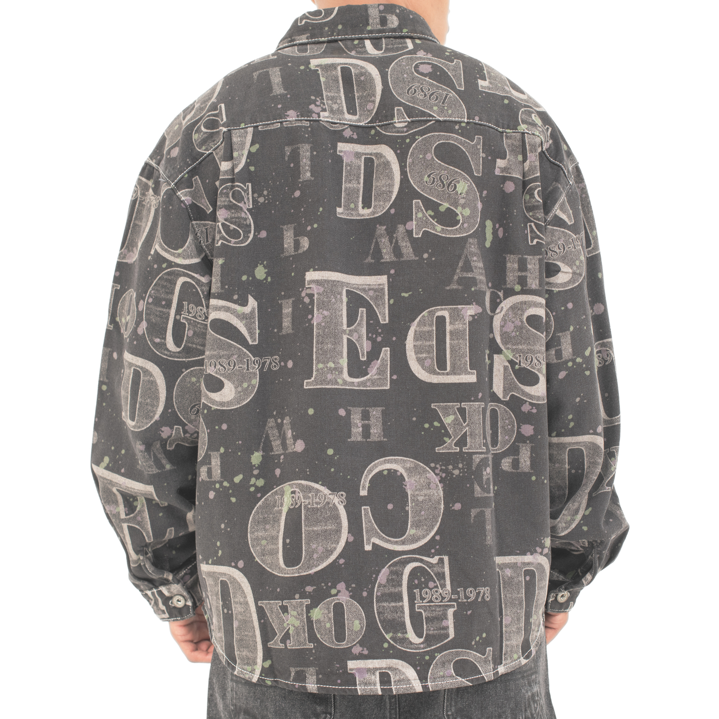 Graffiti Code Denim Shirt Jacket