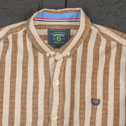 Heritage Linen Stripe Long Sleeve Shirt