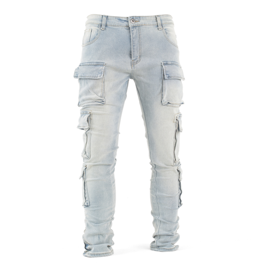 Tactical Multi-Pocket Cargo Denim Jeans