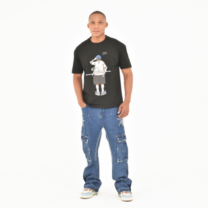 Urban Splatter Slim Flare Cargo Jeans ONLY