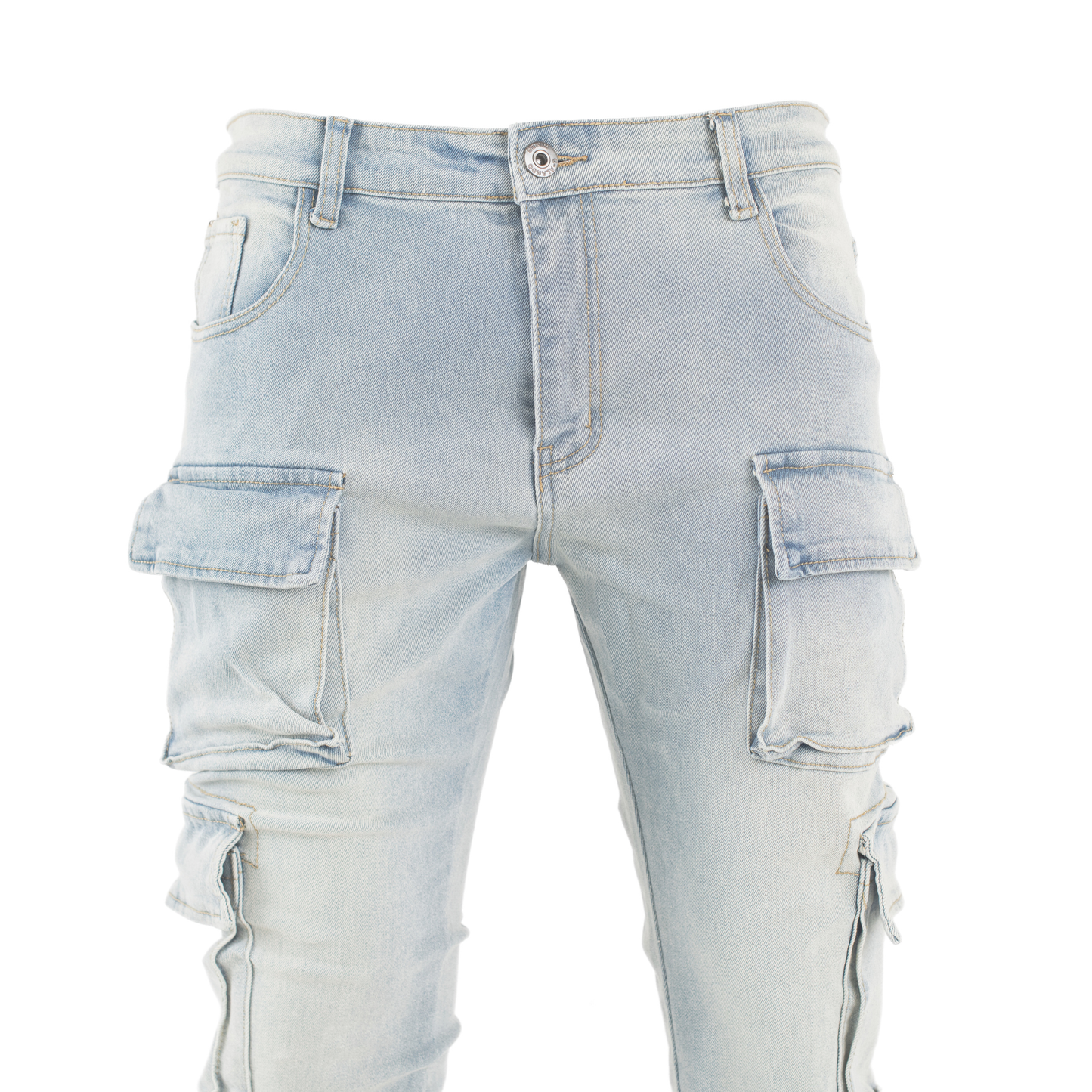 Tactical Multi-Pocket Cargo Denim Jeans