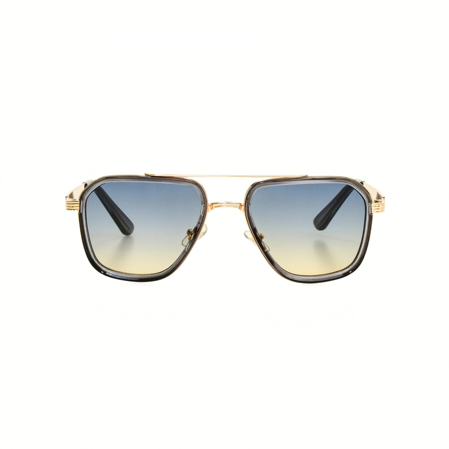 LOWKAL Executive Double-Bar Square Sunglasses
