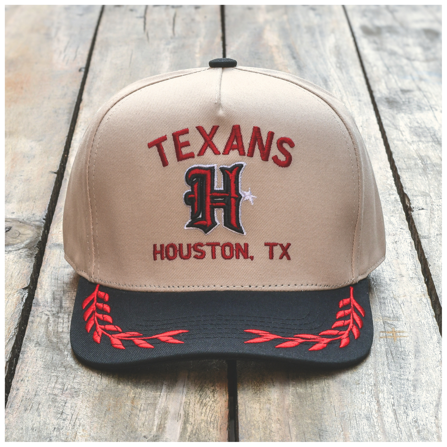 Houston Stone Snapback Cap – Stone/Black