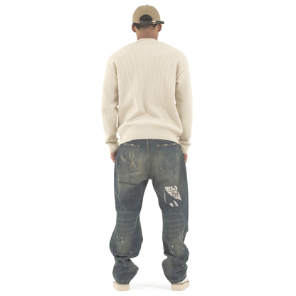 Urban Relic Distressed Baggy Denim