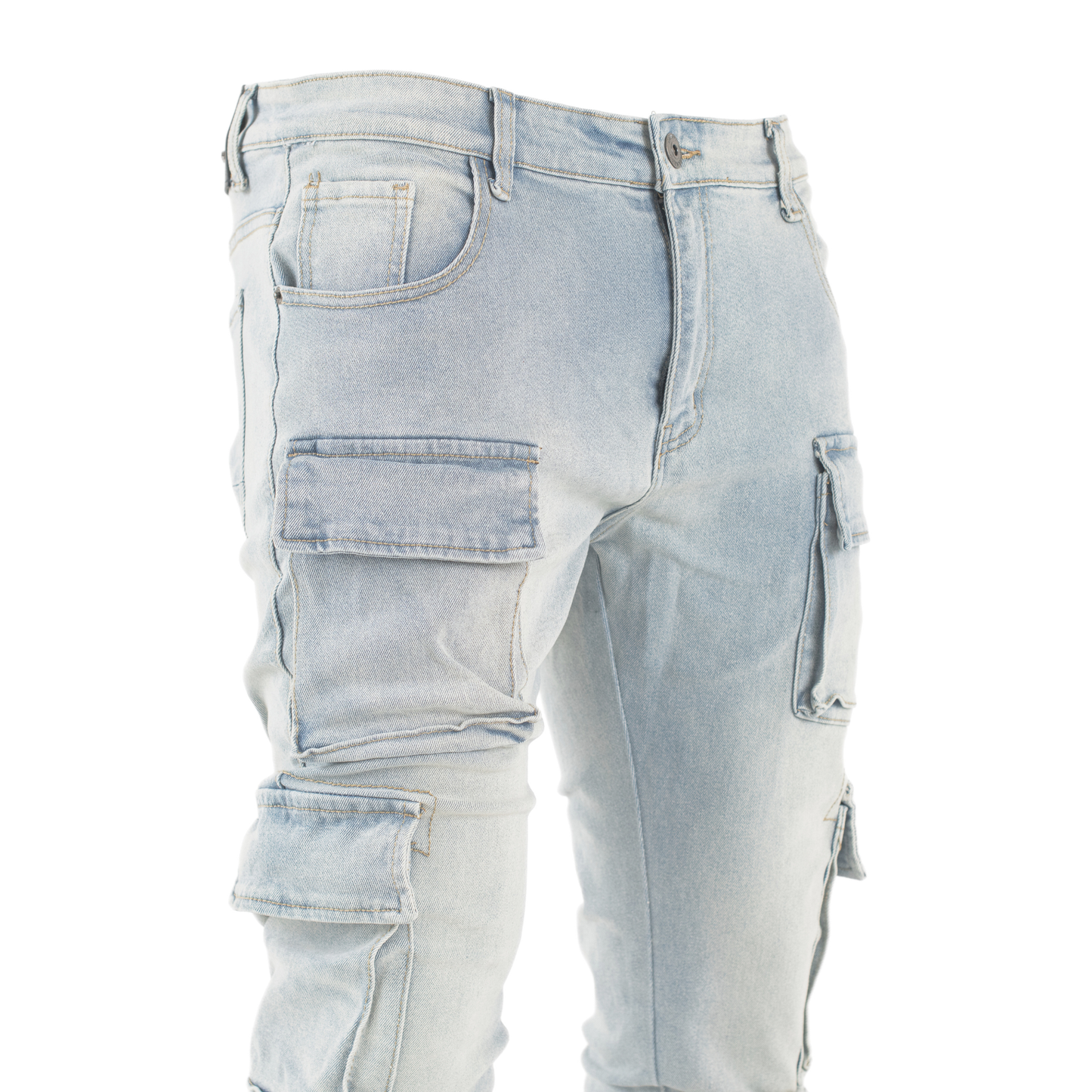 Tactical Multi-Pocket Cargo Denim Jeans