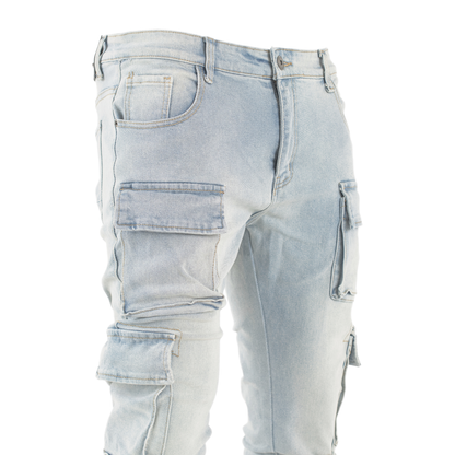 Tactical Multi-Pocket Cargo Denim Jeans