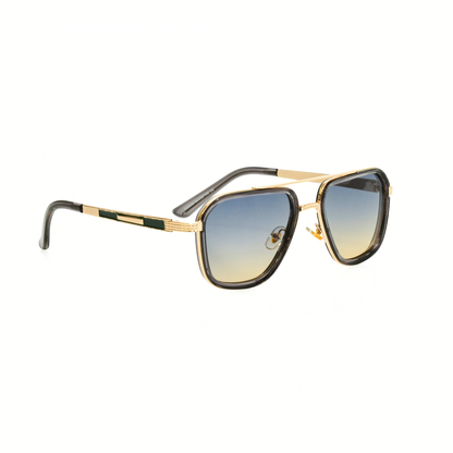 LOWKAL Executive Double-Bar Square Sunglasses
