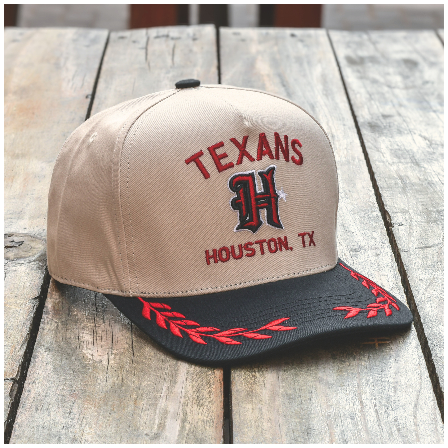 Houston Stone Snapback Cap – Stone/Black