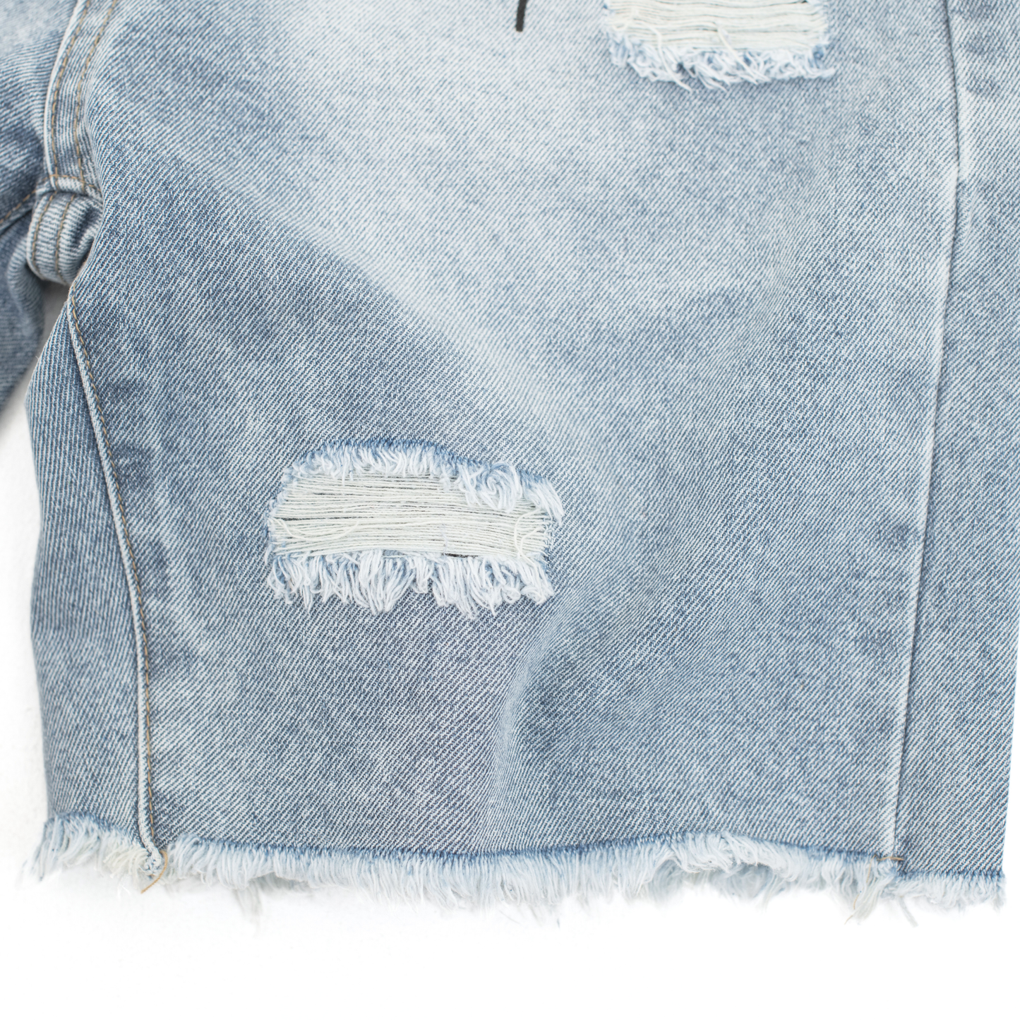 Urban Script Graffiti Denim Shorts