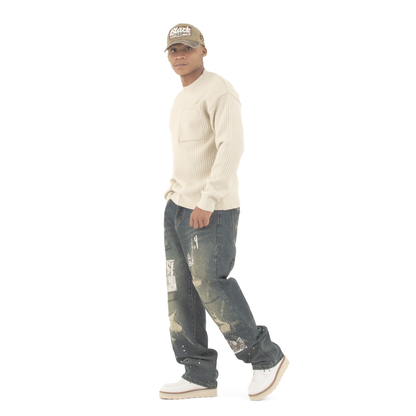 Urban Relic Distressed Baggy Denim