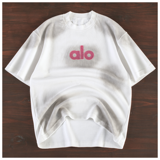 ALO Core Embroidered Boxy T- shirt