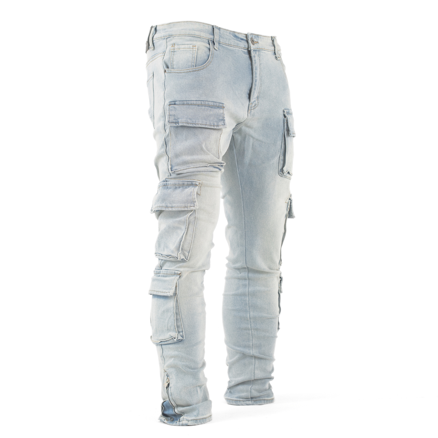 Tactical Multi-Pocket Cargo Denim Jeans