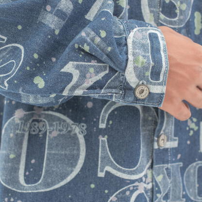 Graffiti Code Denim Shirt Jacket