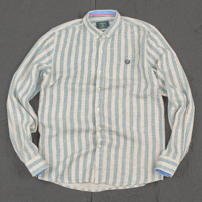 Heritage Linen Stripe Long Sleeve Shirt