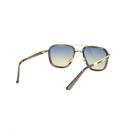 LOWKAL Executive Double-Bar Square Sunglasses