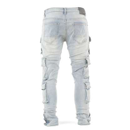 Tactical Multi-Pocket Cargo Denim Jeans