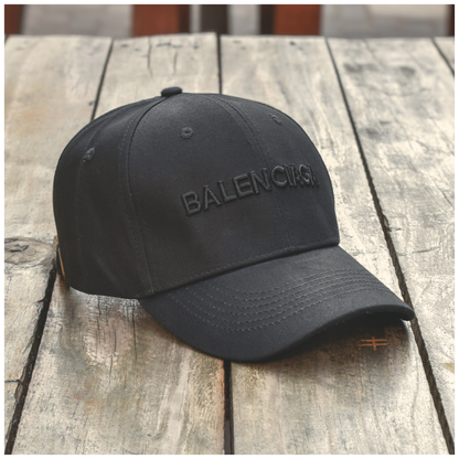 Midnight Luxe Embroidered Cap – Black