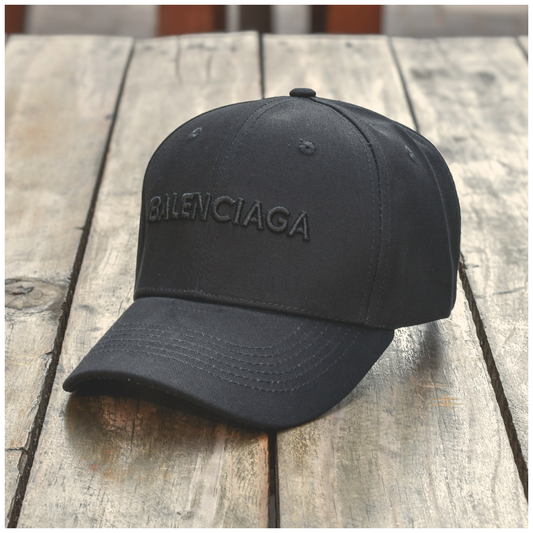 Midnight Luxe Embroidered Cap – Black