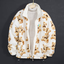 Load image into Gallery viewer, Men Teddy Bear Fleece Fluffy Winter Reversible Jacket Only.
