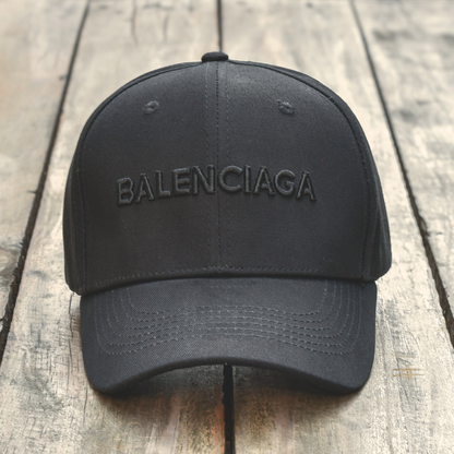 Midnight Luxe Embroidered Cap – Black