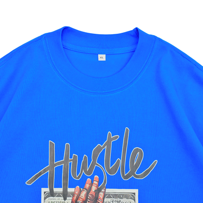 LOWKAL Hustle Graphic Oversized T-Shirt