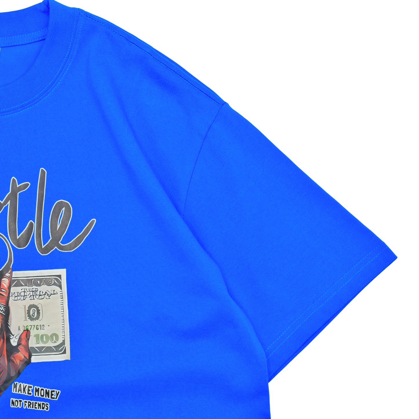 LOWKAL Hustle Graphic Oversized T-Shirt