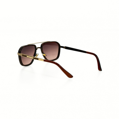 LOWKAL Executive Double-Bar Square Sunglasses
