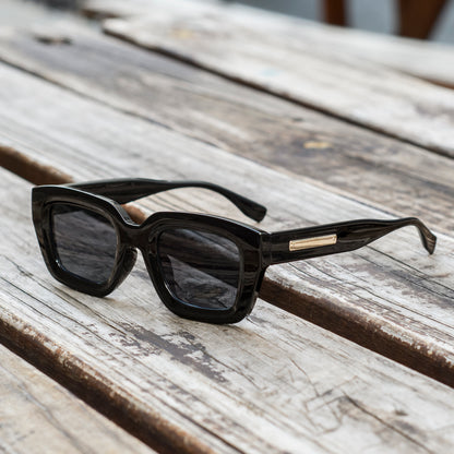 Men Chunky X1 Rectangular Retro Sunglasses