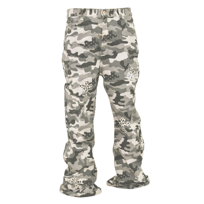 Shadow Cross Camo Stacked Jeans