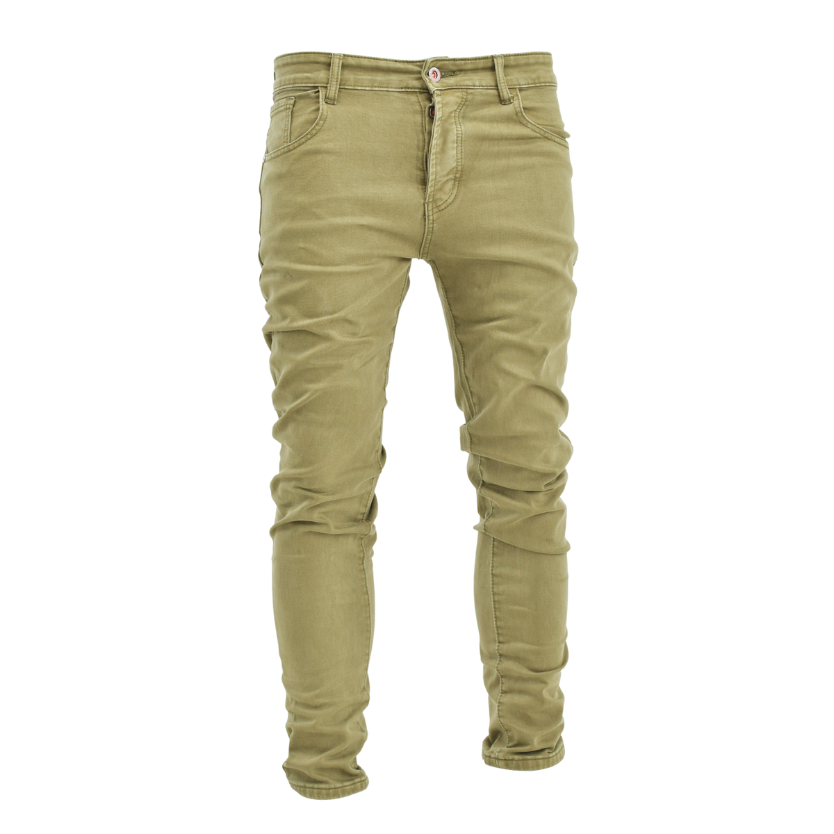 LOWKAL Desert Stack Slim Jeans – Olive Green