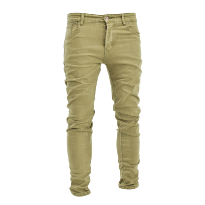 LOWKAL Desert Stack Slim Jeans – Olive Green