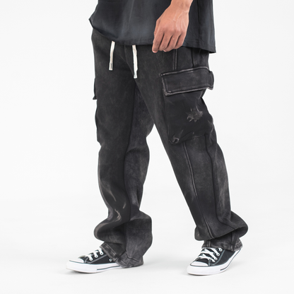 Ash Fade Cargo Jogger Pants