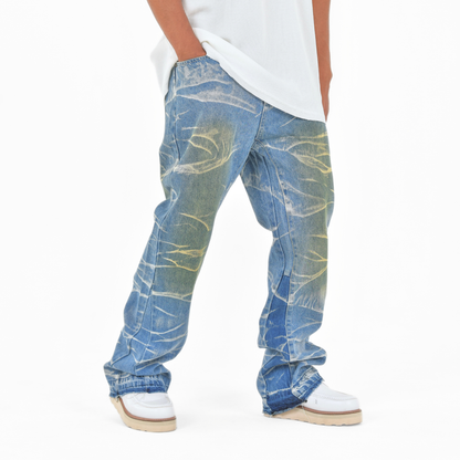 Thunder Acid Wash Stacked Denim