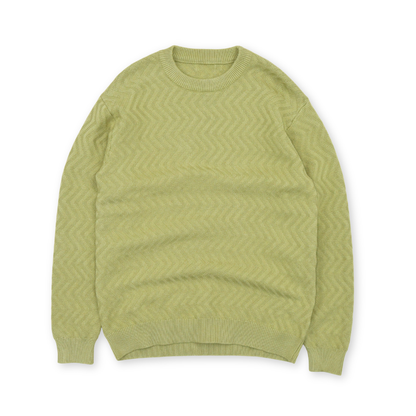 Zigzag Textured Knit Sweater